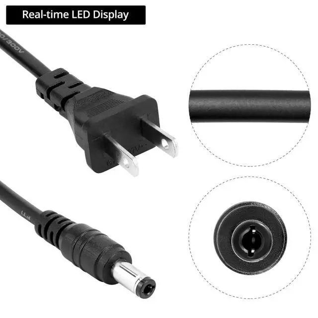 Alt view image 3 of 7 - 3V-12V 5A 60W Universal Power Supply, 100V-240V AC to DC Converter, Switching Power Supply with LED Display, AC/DC Adapter, Compatible with 5.5x2.5mm & 5.5x2.1mm Plugs, 2 Pack
