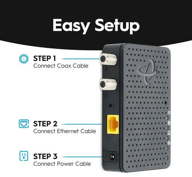 Alt view image 7 of 7 - MoCA 2.5 Adapter - Single Unit - Requires 2ND Adapter to Work| Requires Connected Coax Network | Up to 1 Gbps Ethernet Over Existing Coax | Ideal for Cable Internet Homes
