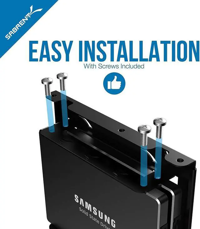 Alt view image 5 of 7 - 2.5 Inch to 3.5 Inch Internal Hard Disk Drive Mounting Bracket Kit (BK-HDDH)
