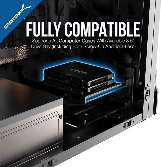 Alt view image 4 of 7 - 2.5 Inch to 3.5 Inch Internal Hard Disk Drive Mounting Bracket Kit (BK-HDDH)
