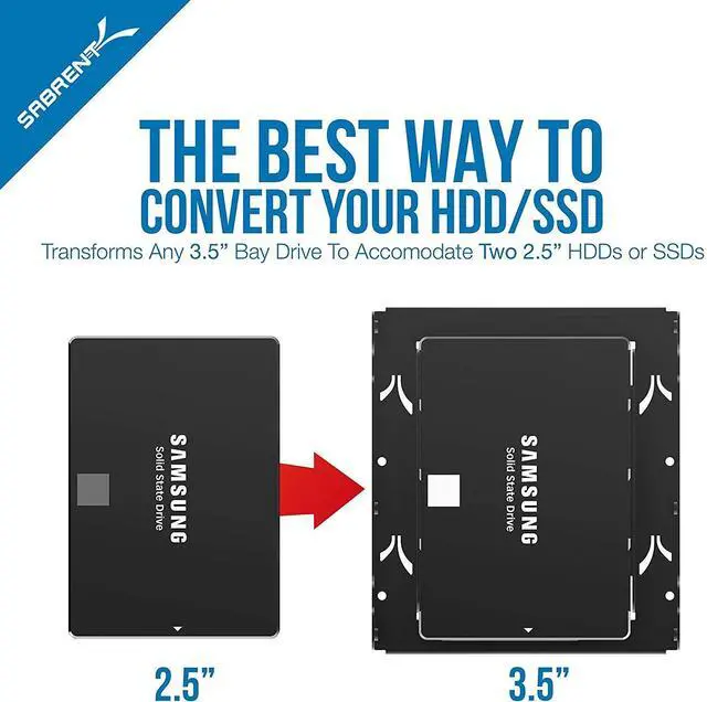 Alt view image 7 of 7 - 2.5 Inch to 3.5 Inch Internal Hard Disk Drive Mounting Bracket Kit (BK-HDDH)