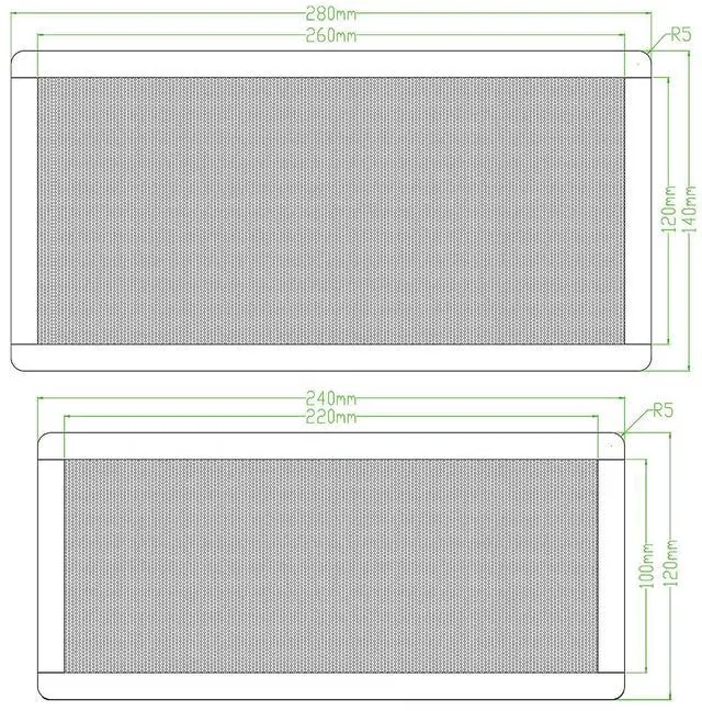 Alt view image 4 of 6 - 240x120mm Magnetic PC Fan Dust Filter, 2 Pack Computer Case Dustproof Mesh Cover with 0.8mm Aperture, Easy Install Washable - Black