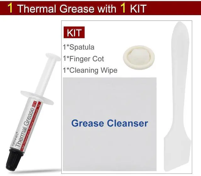 Alt view image 4 of 7 - 2-Pack GT-1 Silver CPU Thermal Paste (1g*2), High Performance Thermal Compound Paste, Heat Sink Compound, Ultra-Low Thermal Impedance Thermal Grease for CPU/PS4/PS5/PC/GPU Coolers
