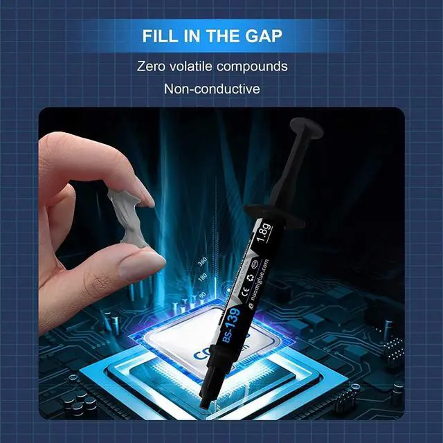 Alt view image 3 of 7 - Thermal Paste, 1.8g with Toolkit CPU Paste Thermal Compound Paste Heatsink for IC/Processor/CPU/All Coolers, Carbon Based High Performance