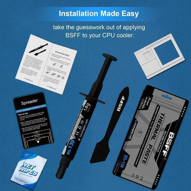 Alt view image 4 of 7 - Thermal Paste, 1.8g with Toolkit CPU Paste Thermal Compound Paste Heatsink for IC/Processor/CPU/All Coolers, Carbon Based High Performance