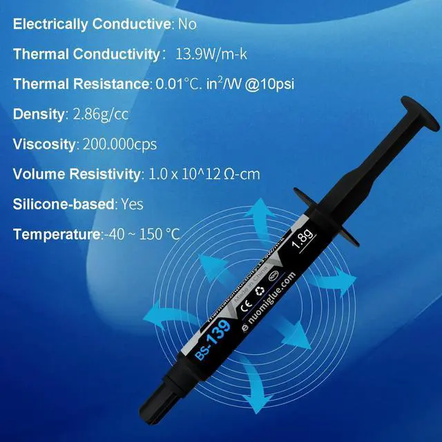 Alt view image 2 of 7 - Thermal Paste, 1.8g with Toolkit CPU Paste Thermal Compound Paste Heatsink for IC/Processor/CPU/All Coolers, Carbon Based High Performance