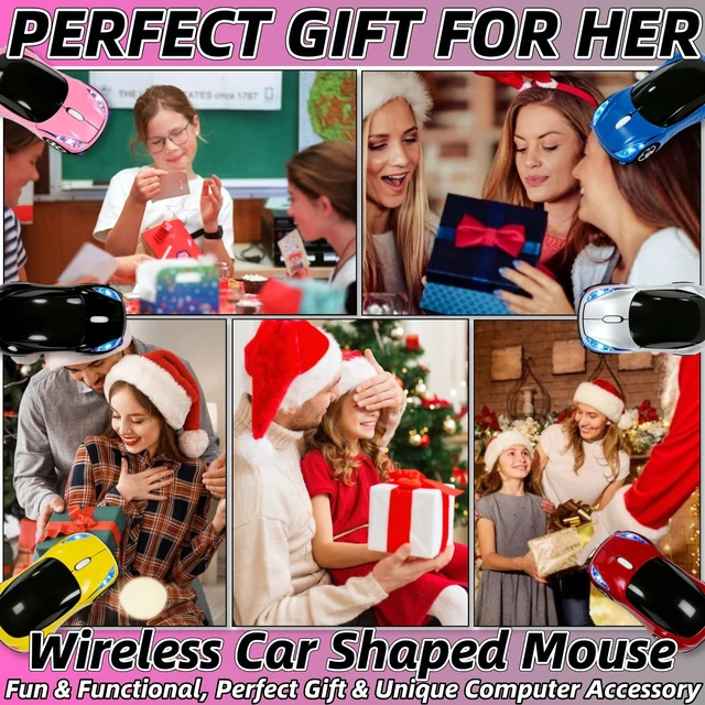 Alt view image 5 of 5 - Pink Wireless MouseMini Car Computer Mouse1600DPI 2.4G Wireless with USB Receiver Wirelesss Car Mouses for Computer for PC, Laptop, Tablet Win XP/Vista/7/ME/2000/Mac OS for Womens Office Girls Gift