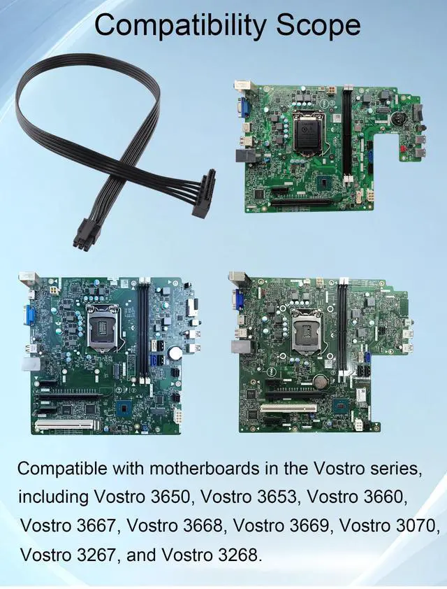 Alt view image 6 of 7 - mini ATX 6PIN to SATA 15 PIN Adapter Extension Cable for Mechanical HDDs, SSDs, DVD/CD-ROMs (16.0 in./40.6 cm)(Pack of 2)
