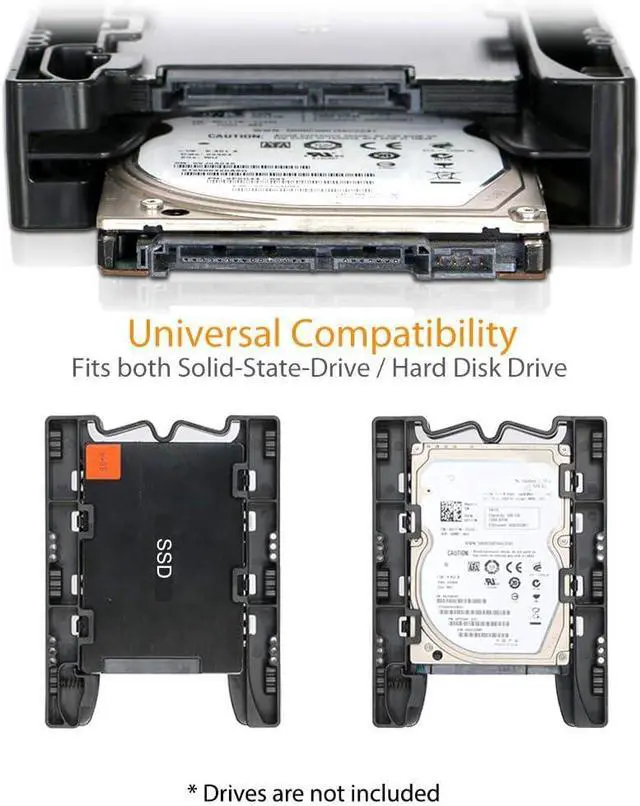 Alt view image 5 of 7 - Dual 2.5 inch to 3.5 inch HDD & SSD Light Weight Mounting Bracket Adapter for Internal 3.5" Drive Bay | EZ-Fit Lite MB290SP-B
