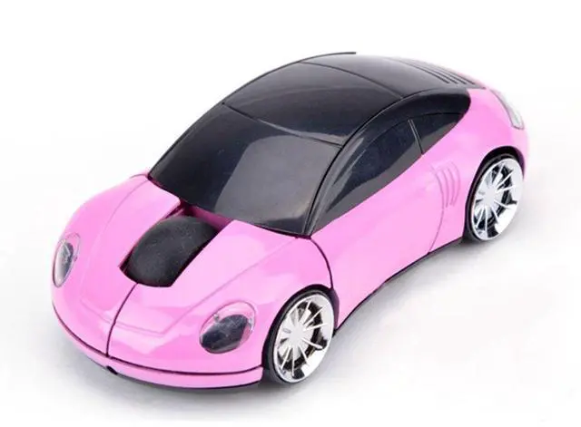 Main image of 2.4GHz 3D Car Shape Wireless Optical Mouse USB Gaming Mouse with Receiver for PC Laptop (Pink)