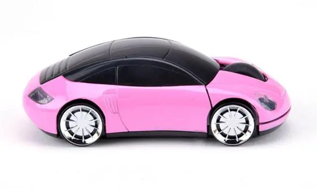 Alt view image 3 of 7 - 2.4GHz 3D Car Shape Wireless Optical Mouse USB Gaming Mouse with Receiver for PC Laptop (Pink)