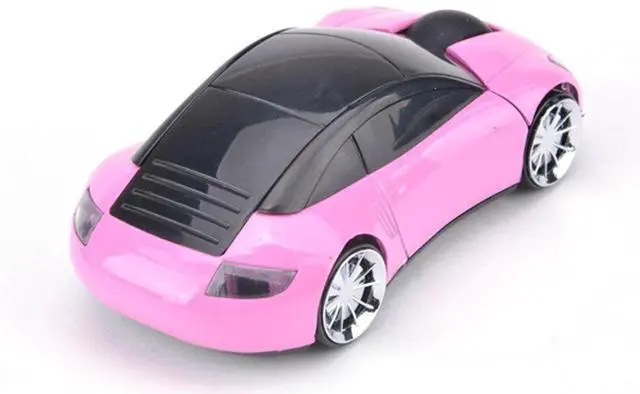 Alt view image 2 of 7 - 2.4GHz 3D Car Shape Wireless Optical Mouse USB Gaming Mouse with Receiver for PC Laptop (Pink)