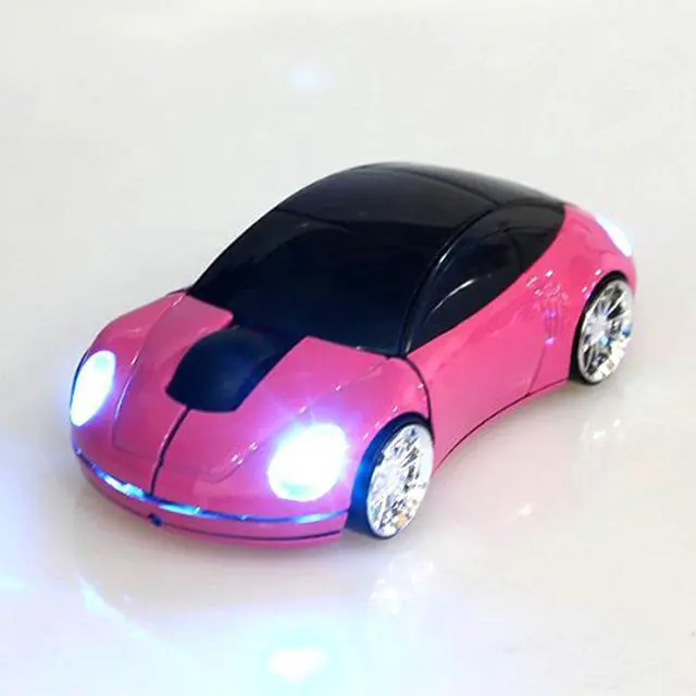 Alt view image 4 of 7 - 2.4GHz 3D Car Shape Wireless Optical Mouse USB Gaming Mouse with Receiver for PC Laptop (Pink)