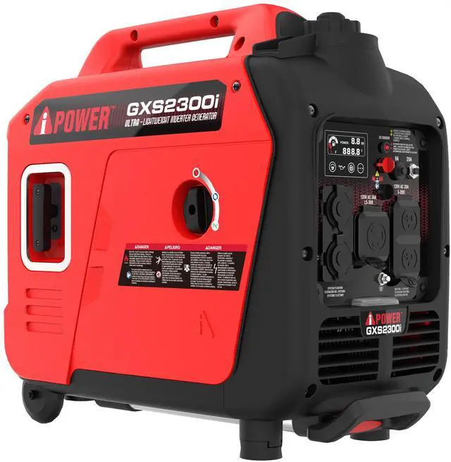 Main image of AiPower 2300-Watt Recoil Start Gasoline Powered Ultra-Weight Inverter Generator with 80cc OHV Engine and CO Sensor Shutdown