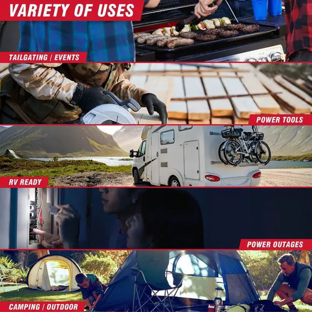 Alt view image 7 of 7 - AiPower 2300-Watt Recoil Start Gas Propane Powered Ultra Light-Weight Inverter Generator 80cc OHV Engine and CO Sensor Shutdown