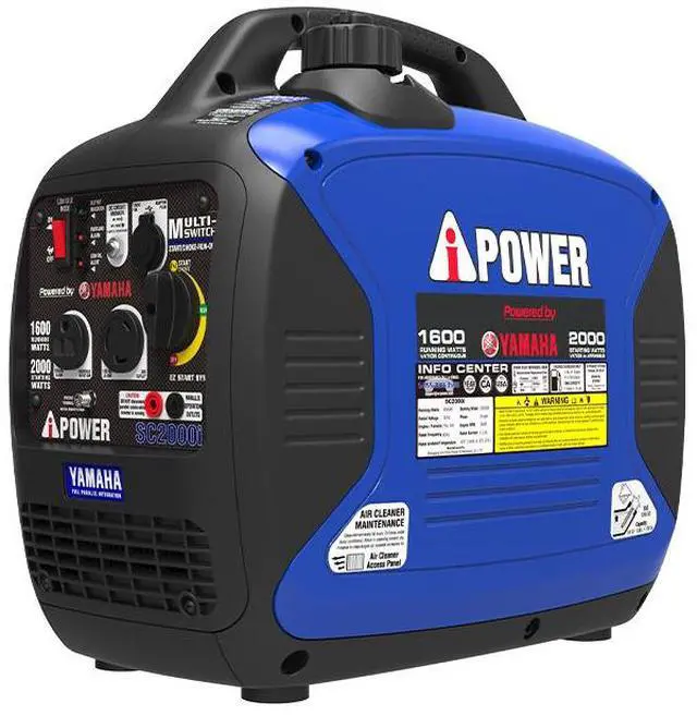 Alt view image 2 of 7 - AiPower Portable Inverter Generator, 2000W Ultra-Quiet Powered By Yamaha Engine RV Ready, EPA Compliant, Ultra Lightweight For Backup Home Use, Tailgating & Camping