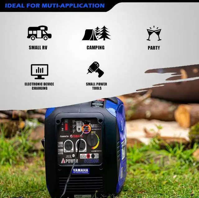 Alt view image 6 of 7 - AiPower Portable Inverter Generator, 2000W Ultra-Quiet Powered By Yamaha Engine RV Ready, EPA Compliant, Ultra Lightweight For Backup Home Use, Tailgating & Camping