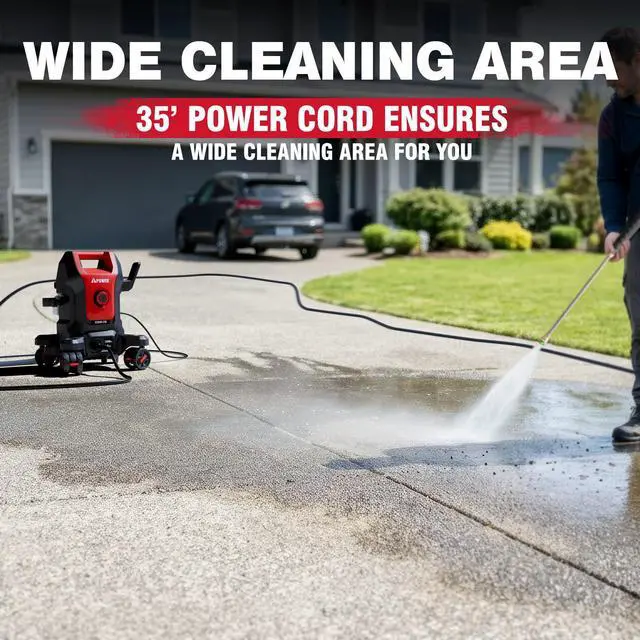 Alt view image 3 of 7 - AiPower 2800 PSI 1.2 GPM Electric Pressure Washer with5 QC Nozzles