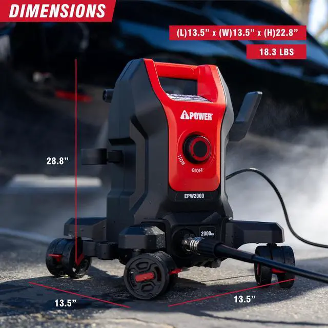 Alt view image 5 of 7 - AiPower 2800 PSI 1.2 GPM Electric Pressure Washer with5 QC Nozzles