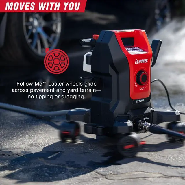 Alt view image 4 of 7 - AiPower 2800 PSI 1.2 GPM Electric Pressure Washer with5 QC Nozzles