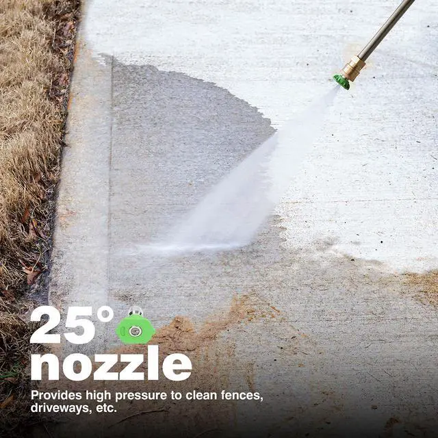 Alt view image 3 of 7 - AiPower 2000PSI 1.2 GPM Electric Pressure Washer with QC Nozzles Onboard Soap Tank for Driveway, Yard, Fence Cleaning