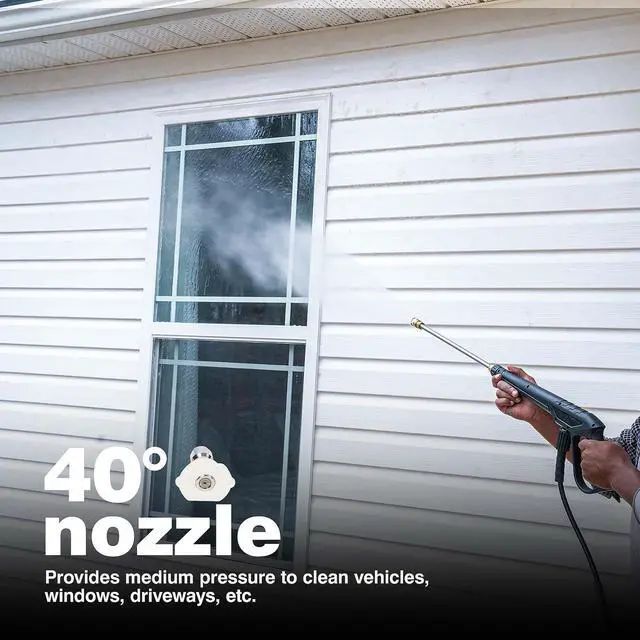 Alt view image 4 of 7 - AiPower 2000PSI 1.2 GPM Electric Pressure Washer with QC Nozzles Onboard Soap Tank for Driveway, Yard, Fence Cleaning