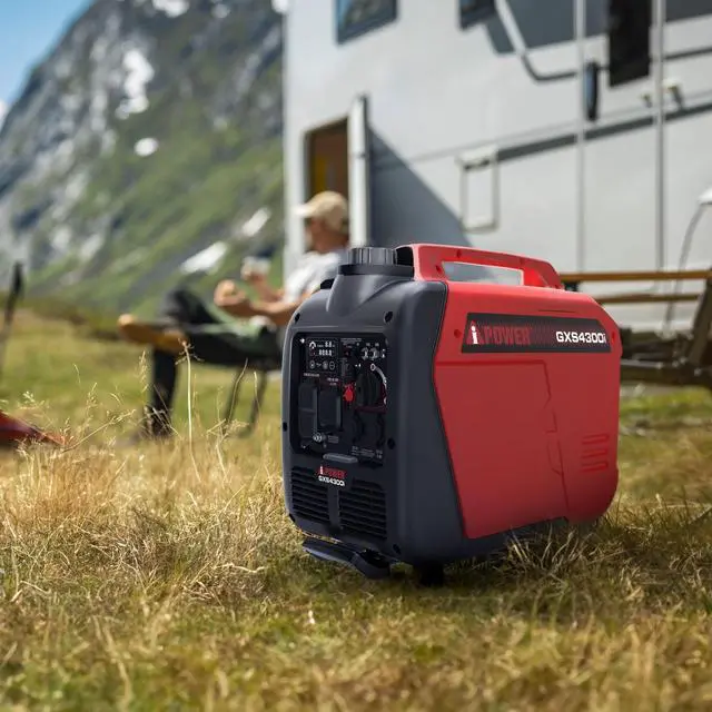 Alt view image 7 of 7 - AiPower 4300-Watt Recoil Start Gasoline Powered Light-Weight Inverter Generator with 149cc OHV Engine and CO Sensor Shutdown