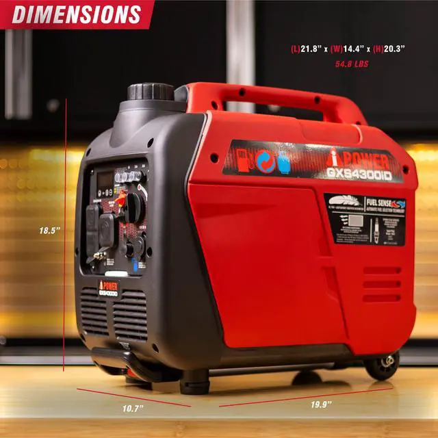 Alt view image 4 of 7 - AiPower 4300-Watt Recoil Start Gas Propane Powered Light-Weight Inverter Generator with 149cc OHV Engine and CO Sensor Shutdown
