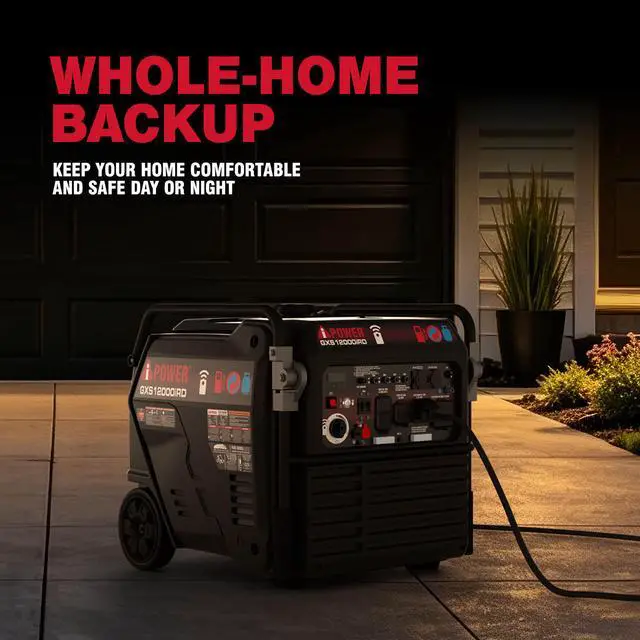 Alt view image 4 of 7 - AiPower 12000 Watts Dual Fuel Portable Inverter Generator, Gas & Propane Powered, Remote Electric Start,for Home Backup & Emergency Ready, Job Site, RV
