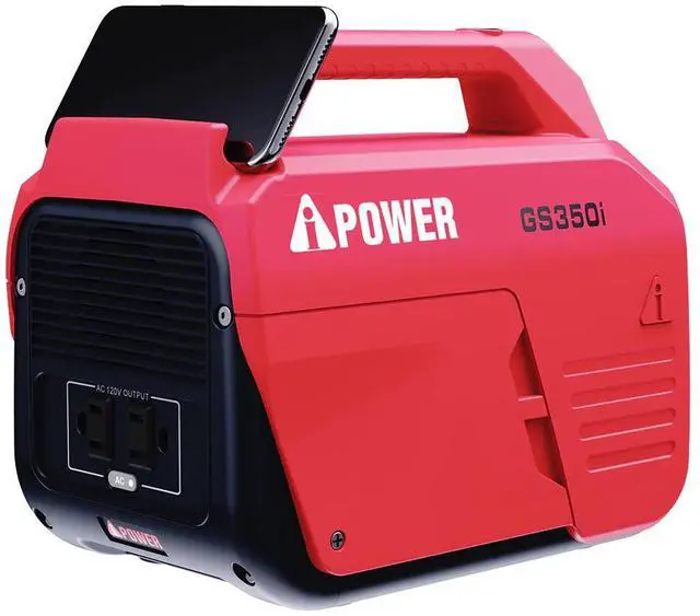Alt view image 7 of 7 - AiPower 332Wh Lithium Portable Power Station 700 W/350W Rated Pure Sine Battery Generator GS350i