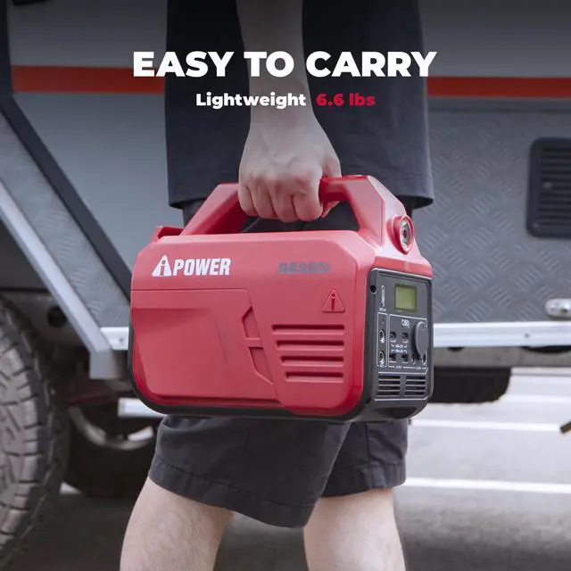 Alt view image 4 of 7 - AiPower 332Wh Lithium Portable Power Station 700 W/350W Rated Pure Sine Battery Generator GS350i