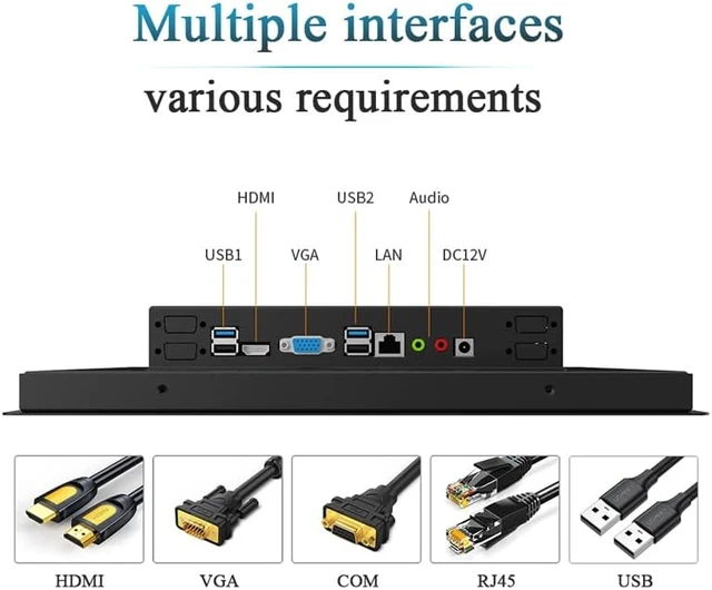 Alt view image 6 of 7 - 12.1 Inch Resistance Touch Screen Industrial Computer 4GB Ram Win10 (4GB RAM+64GB SSD, Core i5-6200U)