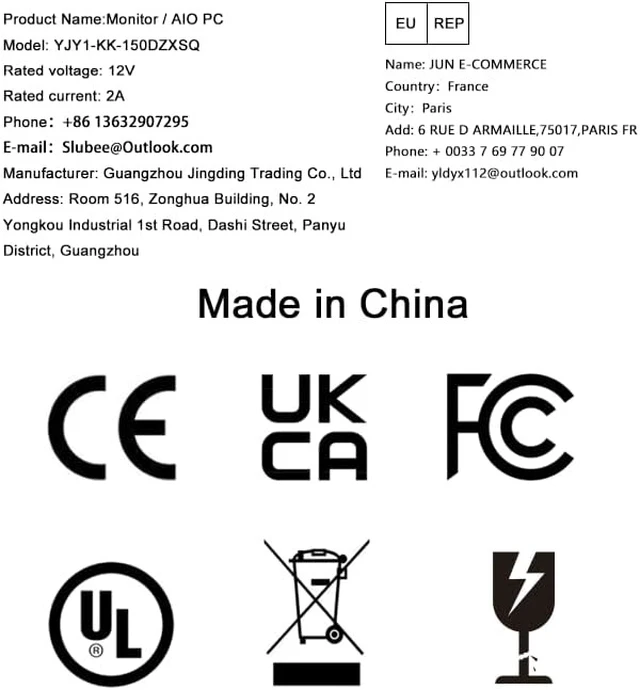 Alt view image 3 of 7 - 12.1 Inch Resistance Touch Screen Industrial Computer 4GB Ram Win10 (4GB RAM+64GB SSD, Core i5-6200U)