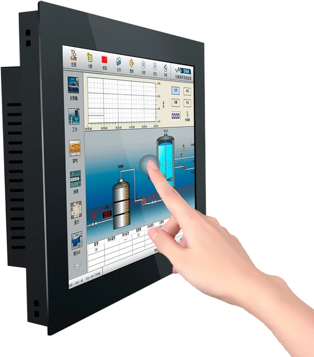 Alt view image 7 of 7 - 12.1 Inch Resistance Touch Screen Industrial Computer 4GB Ram Win10 (4GB RAM+64GB SSD, Core i5-6200U)