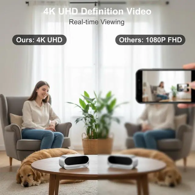 Alt view image 3 of 6 - ULar Clock Camera 4K with Night Vision + 16GB Card