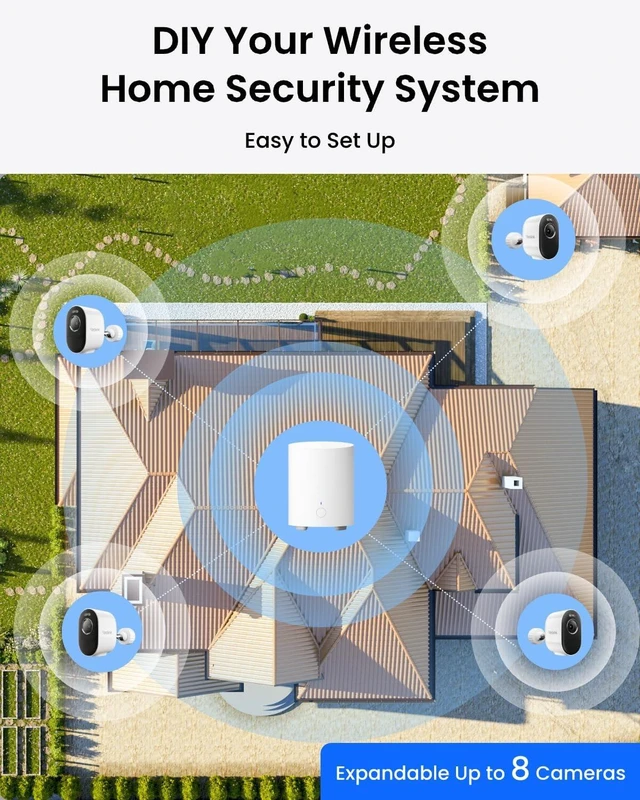 Alt view image 6 of 7 - 3K 5MP HD Security Camera System, 2 Pack, No Subscription