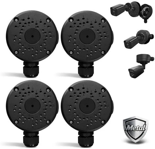 Main image of (Metal Aluminum & Waterproof) Junction Box Mount Bracket, Universal for Bullet Security Camera Waterproof Hide Cable Junction Boxs Compatible Video Surveillance Cameras