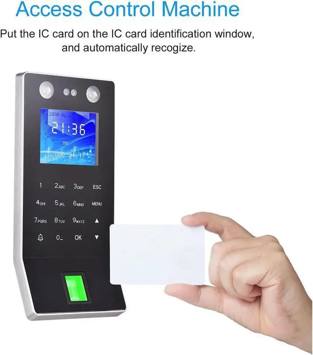 Alt view image 5 of 7 - Face Recognition Fingerprint Password Attendance Machine for Employees Small Business Access Control Recorder Support ID Card Device for Small Businesses