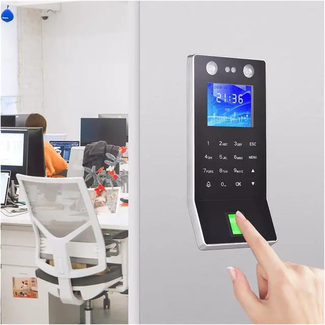 Alt view image 2 of 7 - Face Recognition Fingerprint Password Attendance Machine for Employees Small Business Access Control Recorder Support ID Card Device for Small Businesses