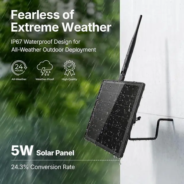 Alt view image 3 of 7 - Meshtastic Solar LoRa Repeater, 5W Solar Enclosure Meshtastic Repeater with 915mhz Antenna, Compatible V3 V4 T114 with OLED Display Meshtastic Meshcore Node Devices