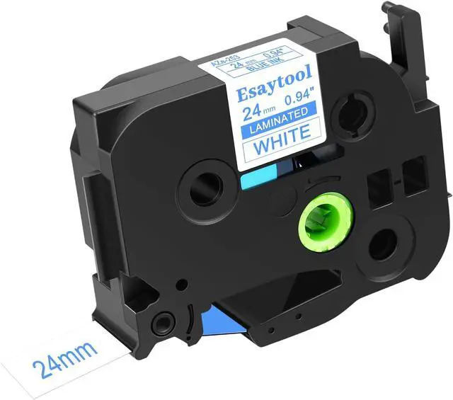 Main image of 40 Pack Compatible with P-Touch TZe-253 AZE-253 TZ-253 Blue on White 24mm 0.94'' Laminated Label Tape Replacement for Ptouch PT-D600 PT-E500 PT-H500 PT-P710BT PT-1400 PT-9200DX Label Maker