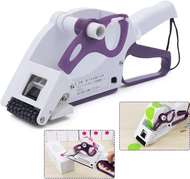 Alt view image 2 of 7 - Manual Label Applicator Round Square Flat Bottle Labeling Machine for 22-35 mm Width Label, Barcode Applicator Hand Held Label Applicator Machine Sticker Labeler for Round Square Flat Bottle