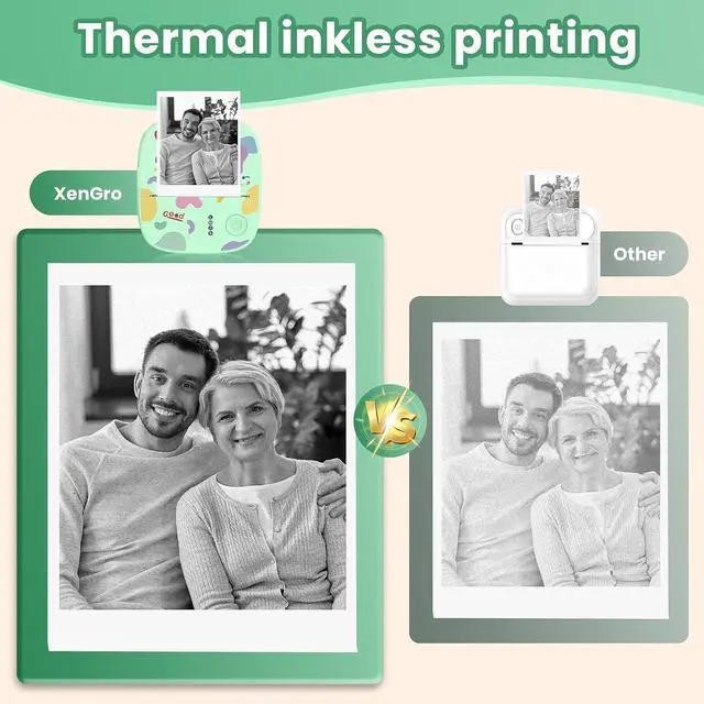 Alt view image 3 of 7 - Wireless Bluetooth Thermal Label Printer, Portable Pocket Label Maker, Mini Photo Sticker Printer with 4 Rolls Paper