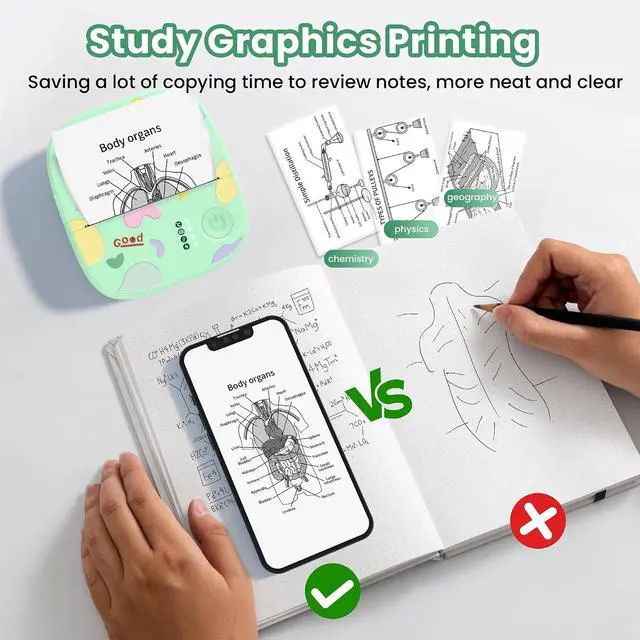 Alt view image 4 of 7 - Wireless Bluetooth Thermal Label Printer, Portable Pocket Label Maker, Mini Photo Sticker Printer with 4 Rolls Paper