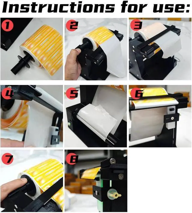 Alt view image 7 of 7 - Automatic Label Dispenser Stripper, Label Applicator Sticker Roll Dispenser with Auto Sensing & Rechargeable, Max Labeling Size 120×150mm, for Warehouse Packaging Logistics Barcode Labels