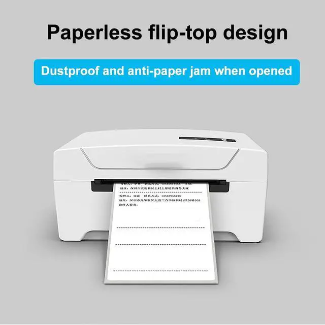 Alt view image 3 of 7 - 40-80mm Thermal Label and Ribbon Printing Machine, 2 Printing Modes, Intelligent Paper Feed & Return, for Retail, Warehouse & Industrial Use