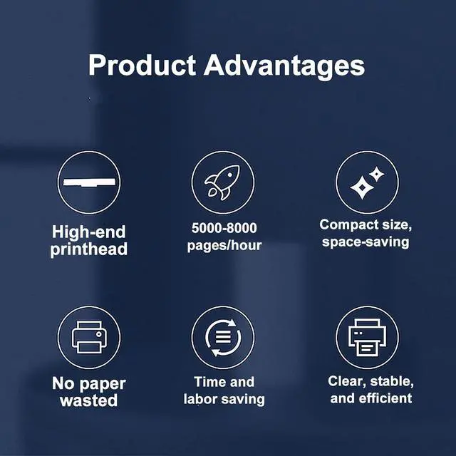 Alt view image 2 of 7 - 40-80mm Thermal Label and Ribbon Printing Machine, 2 Printing Modes, Intelligent Paper Feed & Return, for Retail, Warehouse & Industrial Use