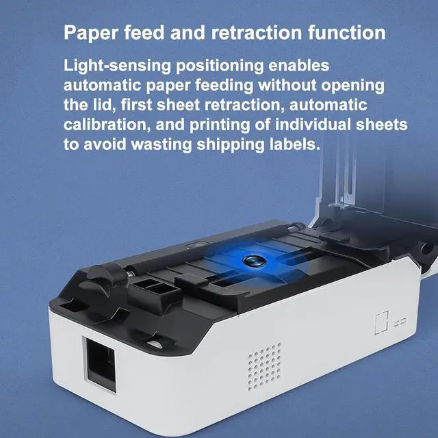 Alt view image 6 of 7 - 40-80mm Thermal Label and Ribbon Printing Machine, 2 Printing Modes, Intelligent Paper Feed & Return, for Retail, Warehouse & Industrial Use