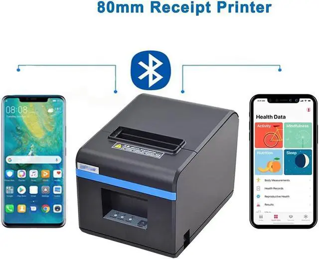 Alt view image 6 of 6 - 80mm Thermal Receipt Printer POS Printer USB Bluetooth Ethernet Port with Auto Cutter(306 USB RS232 Port)
