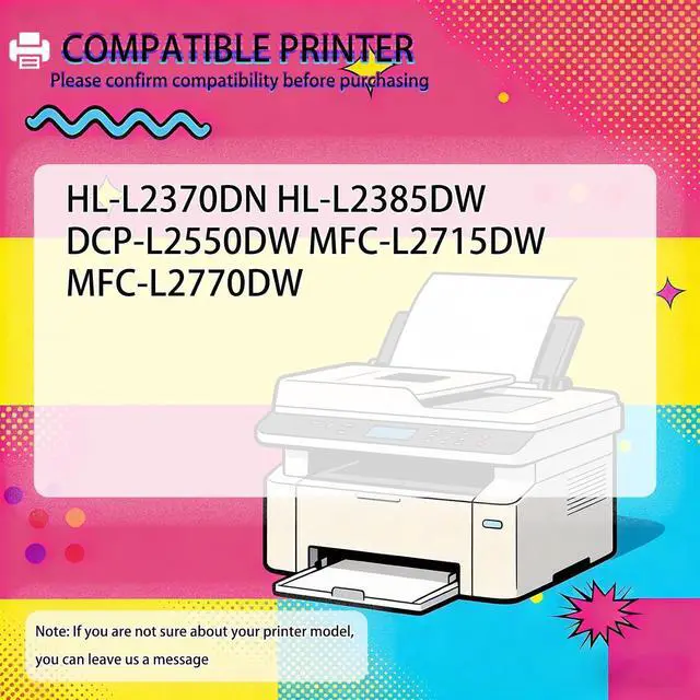 Alt view image 2 of 7 - DR2455 Drum Unit Compatible for Brother HL-L2370DN HL-L2385DW DCP-L2550DW MFC-L2715DW MFC-L2770DW Printers, Clear Text, Vibrant Colour, Easy Installation, with Chip, 12000 Pages (2-Pack Black)